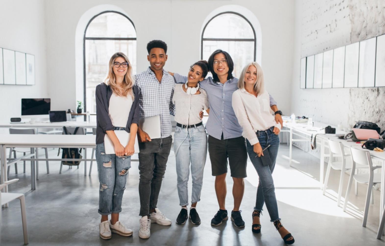 Business professionals analyzing budget outcomes and financial improvements