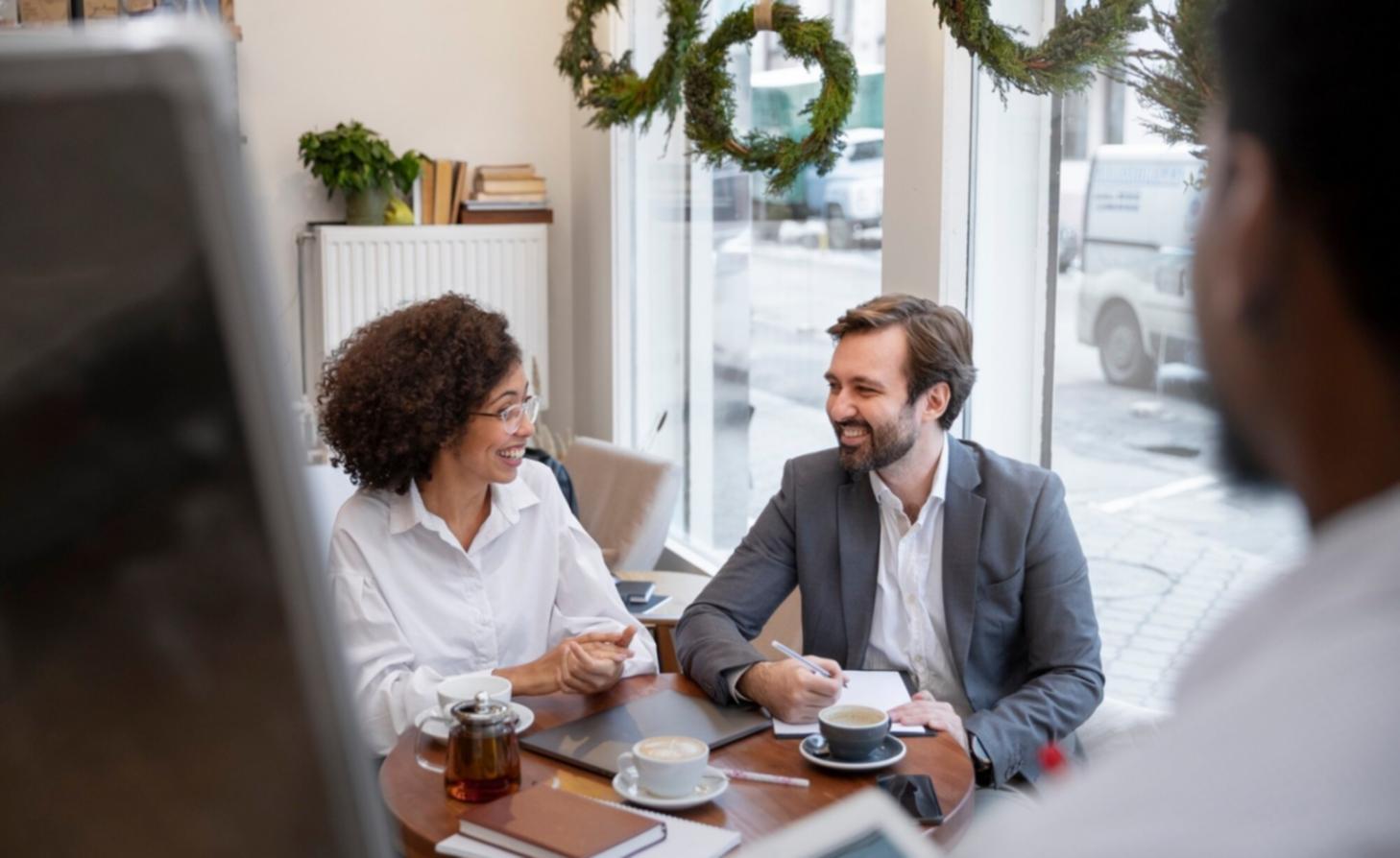 Professional budget negotiation training session with strategic planning documents